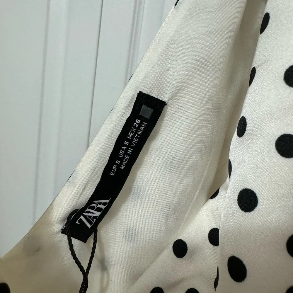 Zara Black and White Polka Dot Maxi Dress - Picture 4 of 5